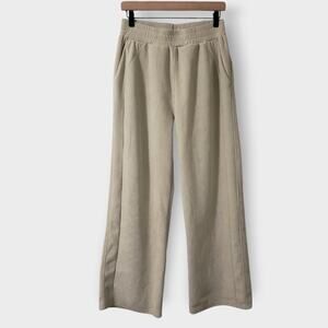 Halara High Waisted Pocket Straight Leg Mop Corduroy Casual Pants Beige Sz Med